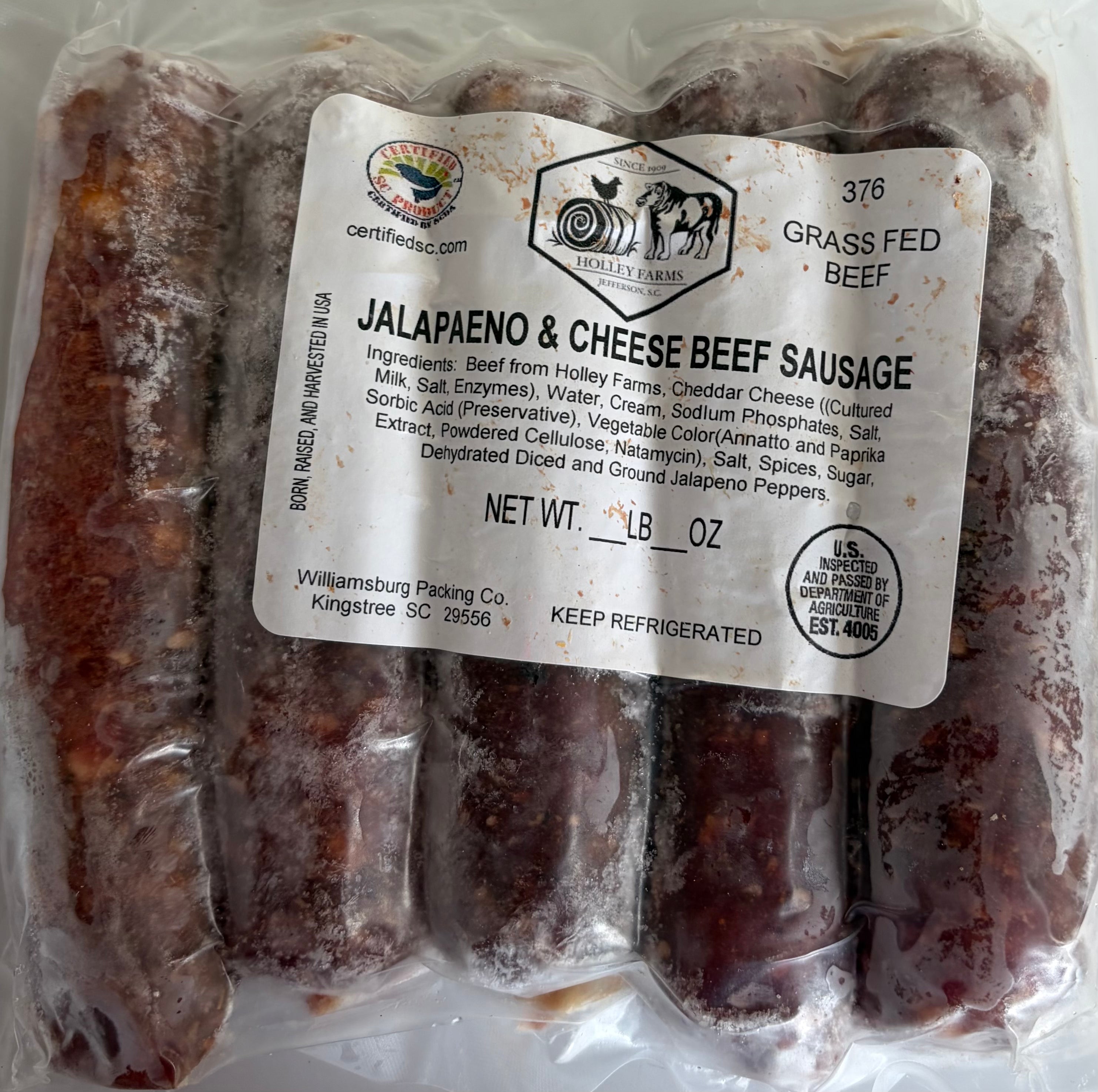 Jalapeno & Cheese Beef Sausage